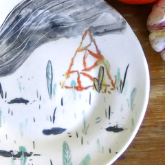 Plato de cerámica Volcán en internet