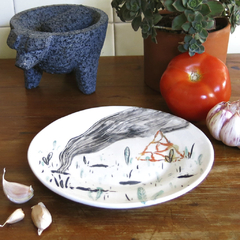 Plato de cerámica Volcán - comprar online