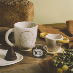 Set de té Silvestre (tazón de cerámica + infusor + porta infusor) - Paolina