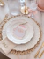 Plato de Sitio White & Gold Flores