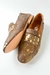 MOCASINES FIRENZE PELO MARRON + DORADO