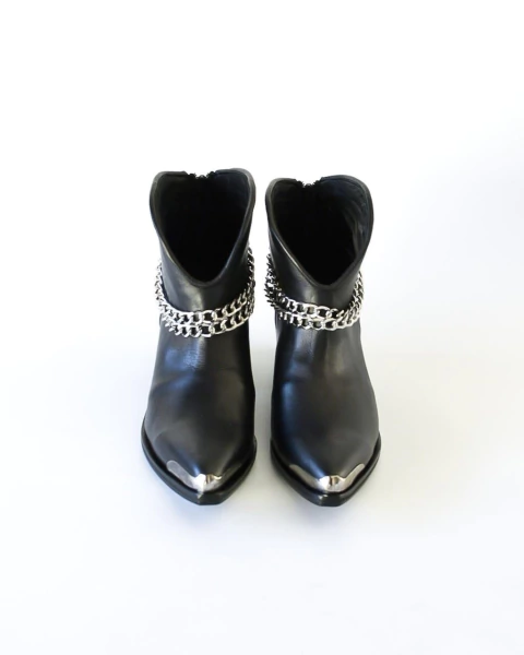 BOTAS ROCK NEGRO CON CADENA - comprar online