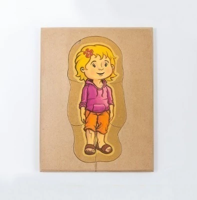 ROMPECABEZAS MADERA - CUERPO HUMANO NENA (24 PIEZAS - 5 CAPAS)