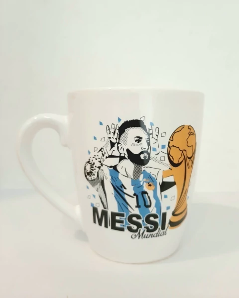 TAZA BLANCA MESSI COPA