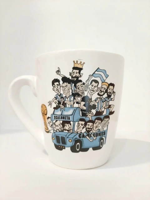 TAZA BLANCA ESCALONETA CON LETRA CANCION