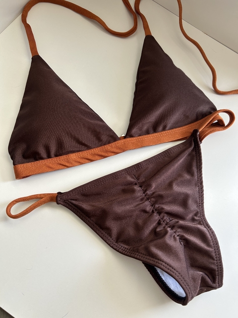 Biquini Karol Café com Bronze - comprar online