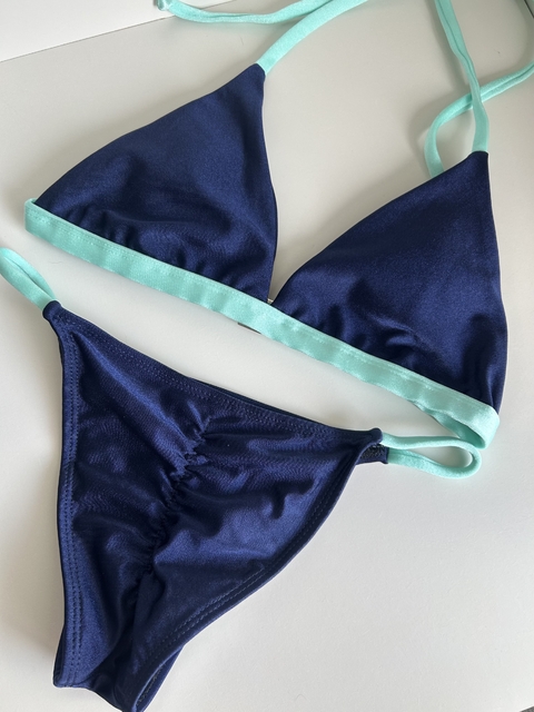 Biquini Karol Azul Marinho com Menta