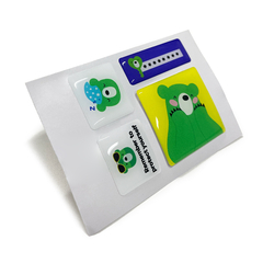 Adesivos Kaspersky (Midori dormindo, Remember to Protect Yourself, senha e Midori simpático)