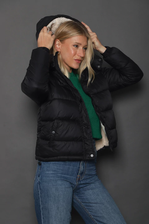 Campera puffer con corderito Art. 7233