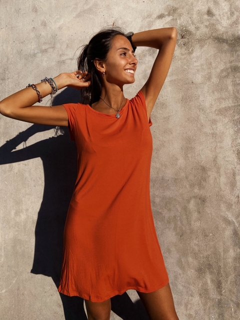 Vestido Moss De Modal Viscosa Manga Japonesa Art 5082