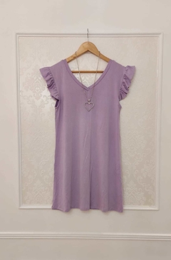 Vestido Marty De Modal Viscosa Escote V Con Voladitos En La Manga Art 5076 en internet
