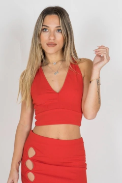 Conjunto Liberty Top Y Mini De Crepe Marroquein Art 7000 - comprar online