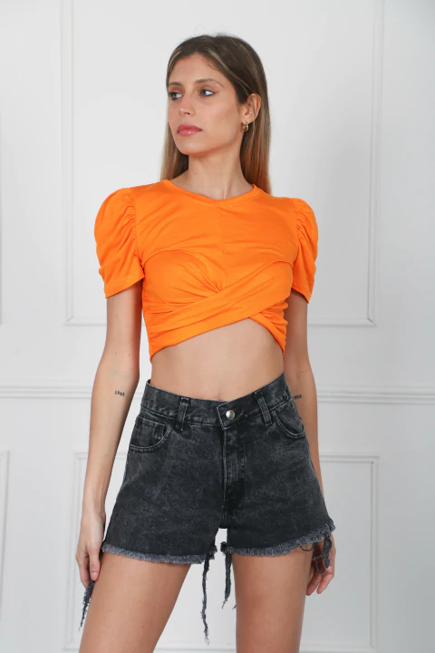 Pupera cruzada de modal viscosa con manga princesa art 3671