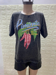 Remera Lavada Pimienta. Art: 1750 - amaika