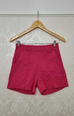 Short Rocio De Bengalina Con Cintura Elastizada - Pespunte Y Bolsillos Art 2123 - tienda online
