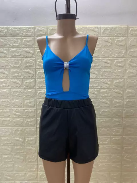 Body Callie De Microfibra con breteles y detalle de strass broche a presión Art 7094