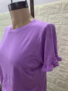 Remera modal viscosa con voladitos en la manga. Art: 3729