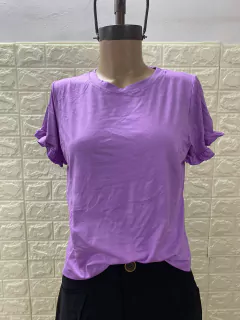 Remera modal viscosa con voladitos en la manga. Art: 3729 - tienda online