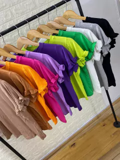 Imagen de Remera modal viscosa con voladitos en la manga. Art: 3729