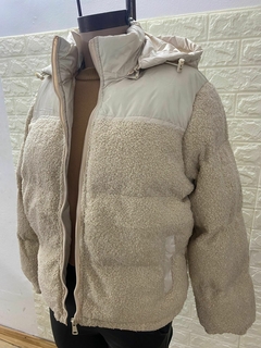 Campera Puffer Corderito con capucha desmontable. Art: 7286 - tienda online