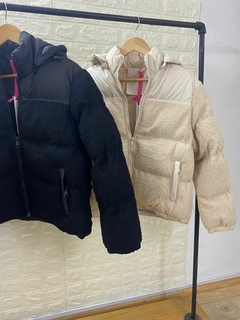 Campera Puffer Corderito con capucha desmontable. Art: 7286 - amaika