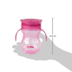 Copo 360 de Treinamento Com Alça Rosa - Buba
