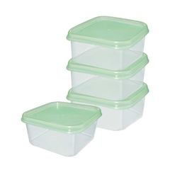 Porta Papinha Verde - Kit com 4 Unidades - Clingo
