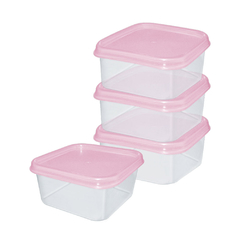Porta Papinha Rosa - Kit com 4 Unidades - Clingo