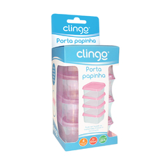 Porta Papinha Rosa - Kit com 4 Unidades - Clingo - comprar online