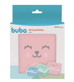 Kit com Três Potinhos Gumy Rosa - Buba - comprar online