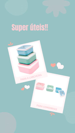Kit com Três Potinhos Gumy Rosa - Buba - Babador com Amor