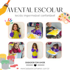 Avental Escolar Manga Longa Amarelo na internet