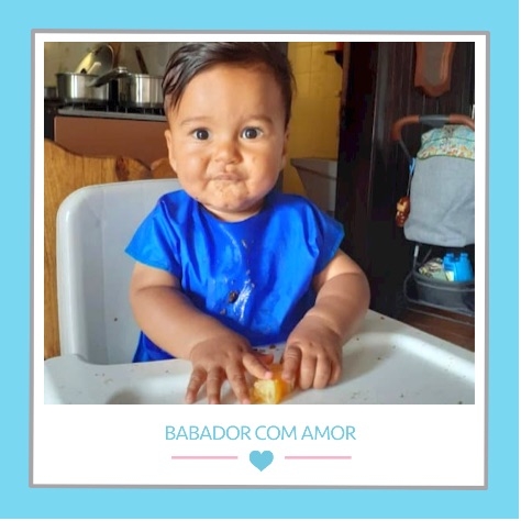 Babador Manga Curta Tamanho Grande de 2 a 4 Anos Azul