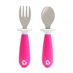 Conjunto de Colher e Garfo Rosa