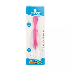 Colher de Silicone com Ponta Dupla Colors Rosa - Clingo na internet