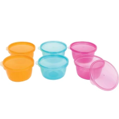 Kit com 6 Potinhos Coloridos Para Papinha - Buba na internet