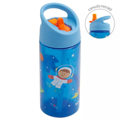 Garrafa Infantil Astronauta com Canudo Retrátil 400ml - Buba