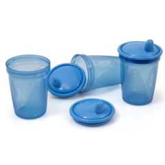 Kit com 3 Copos de Transição Azul - Clingo