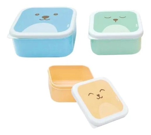 Kit com Três Potinhos Gumy Azul - Buba