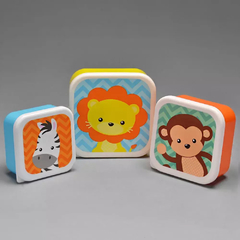 Kit com 3 Potinhos Coloridos Animal Fun - Buba