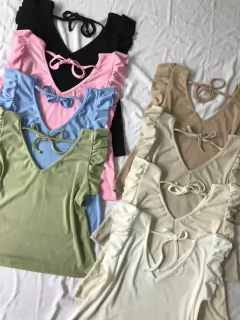 TOP MANGA VOLADOS TIRA ESPALDA *RIB JERSEY* (SALE) - CITTÀ