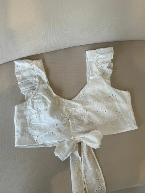 TOP V CUELLO VISTA *BRODERIE* - comprar online