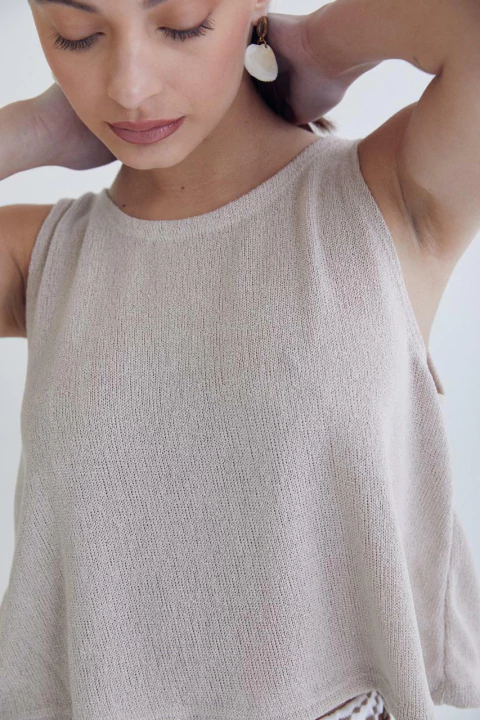 TOP ESPALDA CRUZADA *CROCHET TEJIDO* *SALE*