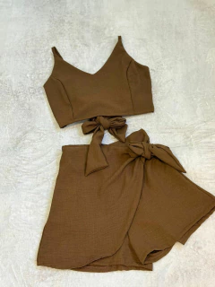 CONJUNTO TOP Y SKORT *LINAN LISO* - tienda online
