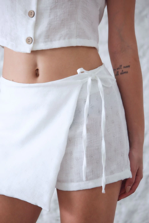 SHORT POLLERA CRUZADO *POLINA TRAMADA* *SALE* - comprar online