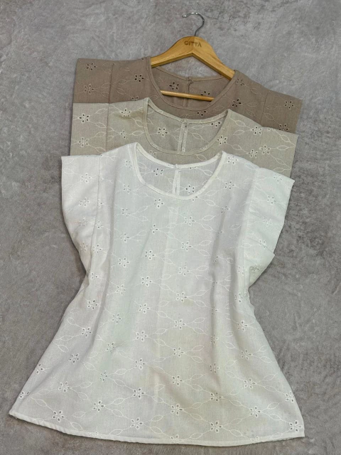 BLUSA MANGA JAPONESA *LINO BORDADO* (SALE) - comprar online