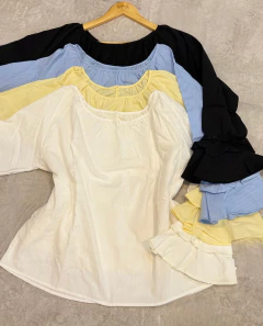 BLUSA MANGA VOLADOS *RATTIER KLEIN* (SALE) en internet