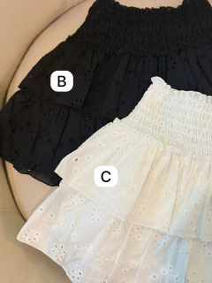 SHORT POLLERA HILO ELASTICO *BRODERIE PLANO* en internet