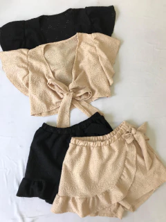 CONJUNTO TOP Y SHORT POLLERA *BRODERIE FENDI* - comprar online