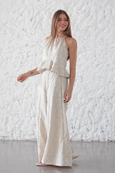 CONJUNTO TOP Y MAXIPALAZO *LINO PUFFING* - comprar online